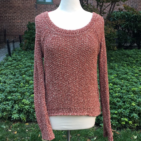 Free People Sweaters - Free People Orange Chunky Knit Sweater